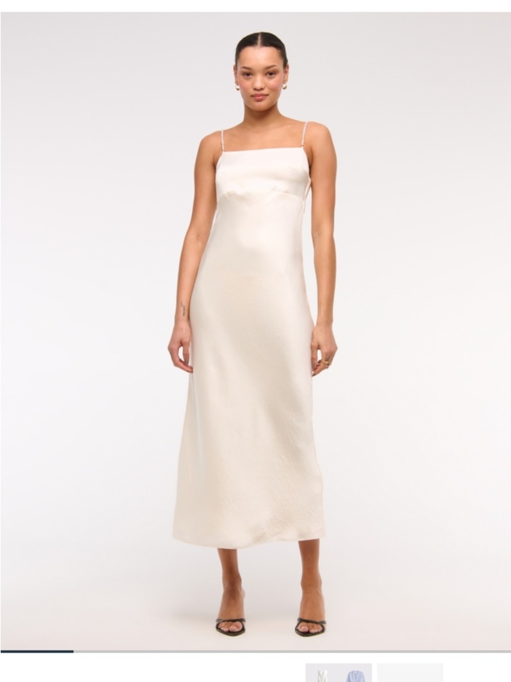 NWT Abercrombie & Fitch Faux Pearl Strap Maxi Dress